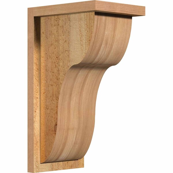 Ekena Millwork Carmel Rough Sawn Corbel w/Backplate, Western Red Cedar, 8"W x 10"D x 18"H COR08X10X18CAR01RWR - main